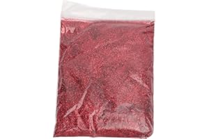 GLOGLOW Roter Bastelglitzer, Extra Fein, 50g, Funkelnder Dekorations-Konfetti, Leicht zu Entfernen