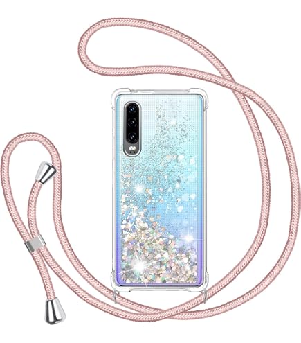Coque Huawei P30 Avec Cordon Collier - Housse TPU Cœur Love - Lanyard Réglable - Protection Et Style