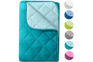 ‎WOMETO wometo Microfaser Sommer Steppbett Wende-Design 135x200 oekoTex – türkis Kochfest 95° Sommerbettdecke Leichtsteppbett für Camping und heiße Tage I ohne Bezug verwendbar I farbig & bunt