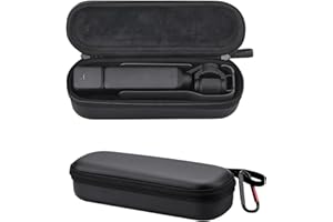 REYGEAK DJI Osmo Pocket 3 kopertówka, przenośna torba podróżna ze skóry PU, wodoszczelna i odporna na zużycie, do DJI Pocket 3, czarny, aktówka