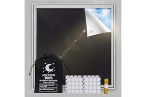 Joydeco Store Occultant sans Percage Isolant Thermique Opaque Protection de Vie Privée Amovible pour Chambre,Grenier，Fenêtre