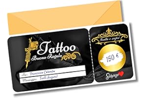EQUIK PRODUCTS Buono regalo tatuaggio, tattoo | Biglietto gratta e vinci personalizzato | Regalo coppia, regalo San Valentino, regalo Natale, regalo anniversario | Biglietto a grattare (TATTOO)