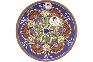 CERÁMICA ESPAÑA | Plato Decorativo de Pared | Modelo D30 | Cerámica 100% Hecho a Mano | 21x21x2.5 cm