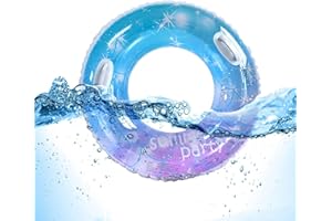 Viilich Aufblasbare Schwimmreifen,Sternenklarer Himmel Regenbogen Pailletten Schwimmenring,Dauerhafter Aufblasbarer Pool Schwimmen,für Pool Badspielzeug Party Sommerpool Party