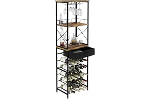 Lenmar, Metal Wine Rack for Bottles, 7-30 Bottles, Wine, Bottle Rack, Cellar Rack, Shelves, Bottle Holder, Robust Wine Storage (LOFT 2-20S)