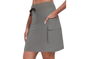 MoFiz Skorts for Women Tennis Skirt Hiking Skirts with Shorts and Zip Pockets