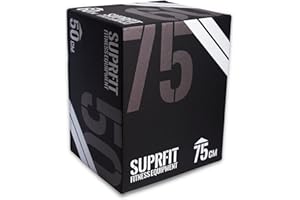 ‎SF SUPRFIT SUPRFIT – Plyo Box Holz – Sprungbox für plyometrisches Training, Sprungkrafttraining & Crossfit – Jump Box mit 3 Sprunghöhen 50 x 60 x 70cm – bereits vormontiert (Schwarz, Weiß & Braun)