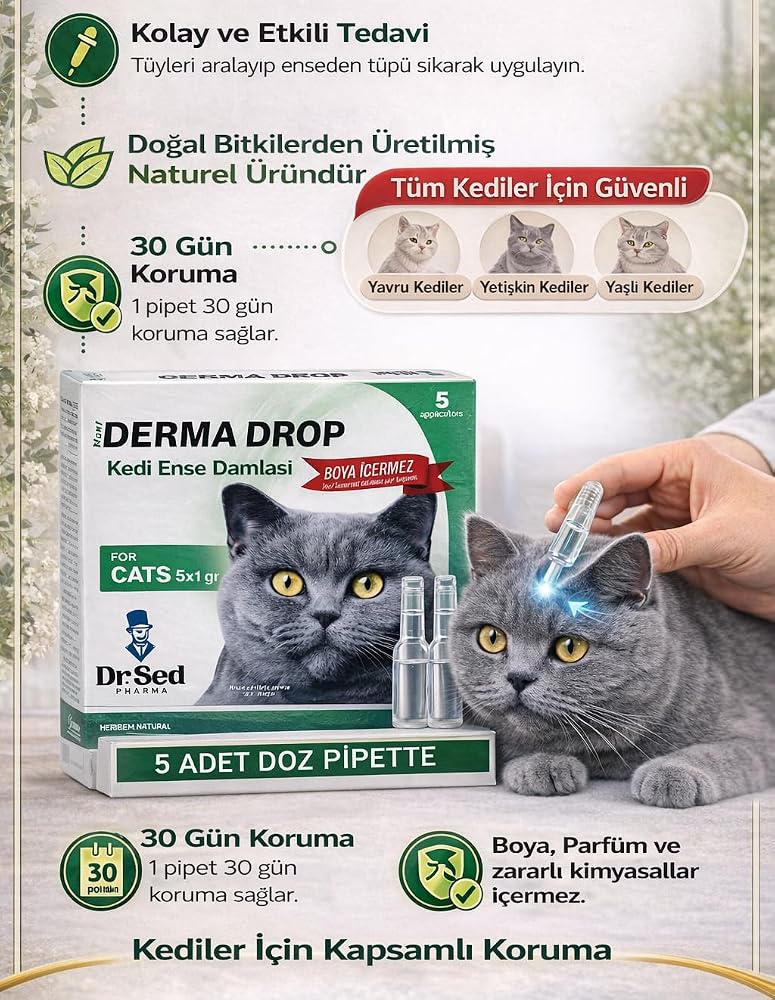MAXİ DERMA DROP 5X1 KEDİ ENSE DAMLASI