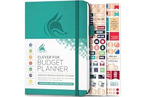 ‎CLEVER FOX Clever Fox Budget Planer - Ausgaben Tracker Botizbuch. Monatliches Budgetierungsjournal, Finanzplaner und Rechnungsbuch zur Kontrolle Ihres Geldes, A5 - Türkis (Englisch)