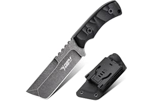 PURPLEBIRD Jagdmesser Feststehende Klinge Messer Outdoor Bushcraft Survival Messer mit G10 Griff Kydex Holster Full Tang Camping Messer