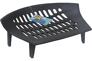 STERLING VENTURES 16" Heavy Duty Cast Iron Coal Fire Grate Basket (35 x 26cm)