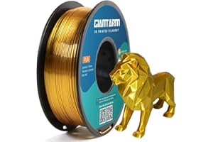 GIANTARM Filamento de seda PLA de 1,75 mm, filamento para impresora 3D, bobina PLA de 1 kg, tolerancia de diámetro de +/-0,03 mm, oro de seda