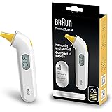 Braun Termometro Auricolare Thermoscan 3, Precisione Professionale, Bianco, ‎12.8 x 3.1 x 2.8 cm, 50 grammi