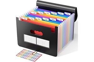 Trieur A4 / Range Document / Rangement Papier 12 compartiments- ABClife Trieur Valisette Rangement documents Classeur a4 Organiseur Documents Trieur Extensible Accordéon Document