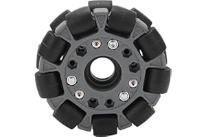 ONGWAN VGEBY Rueda omnidireccional de Coche RC, Rueda omnidireccional de plástico Doble de 100 mm, Carga 20 kg para Plataforma, Kit robótico 14049 Model Car Accessories