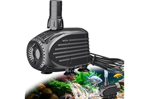 BILING Billing - Pompa per fontana, 60 W, 3200 l/h, ultra silenziosa, con filtro, pompa per acquario, stagno, pompa per fontane, fontane e giochi d'acqua