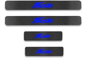 EAGLEG Car Door Sill Protector for Fo-rd Fiesta 4PCS Car Door Sill Scuff Plate Carbon Fiber Stickers Accessories,Blue