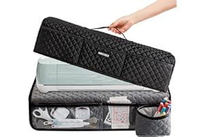 AMOIGEE Dust Cover WIth Non-Slip Pad For Cricut Maker, Cricut Maker 3, Explore Air 2, Cricut Explore 3 Machine, with Storage Pockets for Cricut Accessories