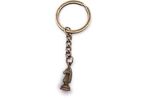 H-Customs Caballo de ajedrez Springer ajedrez figura llavero colgante bronce metal