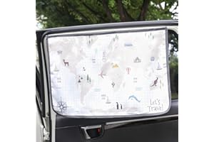 Magnet Sun Shade Cortina de Parasol magnética para Ventana Lateral de Coche Sol Sombra Cortina para bebés y niños – Protector de Parasol (WorldTravel)