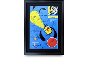 HWC Trading A3 FR 1999 Champions League Final Programme Poster The Team Signed Gift FRAMED A3 Printed Autograph Football Gifts Print Photo Picture Display