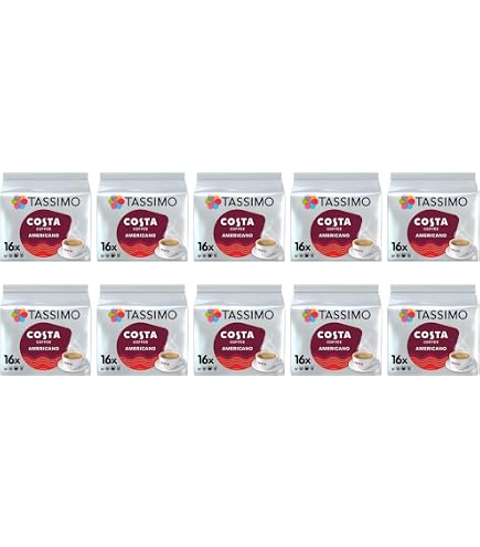 thumbnail image 2 of TASSIMO Costa Americano Coffee Pods – 5 Packs Of 16 T DISCs (80 Total 2 of 11