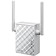 Asus RP-N12 Repeater (Wi-Fi 4 N300, WLAN Reichweitenverlängerung, Power-Schalter, 2 externe Antennen, App Steuerung)