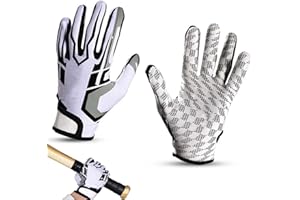 HERCHR Guantes Deportivos Antideslizantes, Guantes De Rugby De Fútbol Americano, Guantes Deportivos Transpirables con Dedos Completos, Protectores De Manos Deportivos, Producto Deportivo De Equipo