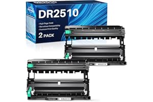INK4U DR2510 Tambor (2 Paquetes, Total 30,000 páginas) Compatible para Brother DR 2510 Tambor para HL-L2400DWE,HL-L2445DW,DCP-L2620DW,DCP-L2660DW,DCP-L2665DW,MFC-L2800DW,MFC-L2835DW (Sin Tóner)