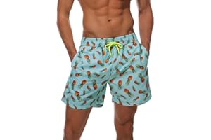 Arcweg Męskie szorty kąpielowe Bermudy Szybkoschnące Spodenki kąpielowe dla chłopców Sportowe Pływanie Casual 12 lat z regulowanym elastycznym sznurkiem Rozmiar 38-46