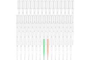 LABUYI 30 Stück Pipette,Pipetten,Pipetten Plastik,Pipette 3ml,Pimpette,Transferpipetten aus Kunststoff,mit Skala,für Labor Versuch,Experiment,ätherische Öle(3ml)
