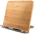 Readaeer Leggio in legno, bookstand bambù, Lettura Supporto Notebook e ricettario per Cucina in bambù Pieghevole (Staffa in B