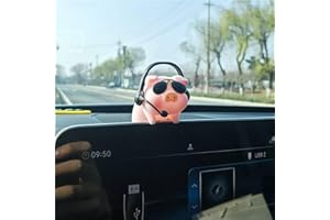 JIRENSH Rückspiegel Anhänger,Rückspiegel Anhänger Auto,Autospiegel Anhänger,Rosa Schweinchen Auto Spiegel Anhanger,Für Auto Innenausstattung,Für rückspiegel anhänger,Büro nach Hause Charme (15 cm)