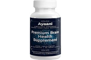 Ayaani Nootropic Brain Booster Supplement with High Strength L Carnitine, L Tyrosine, Alpha GPC, Vitamins + More | Reduces Tiredness & Fatigue - Energy & Metabolism Support | 60 Vegan Capsules