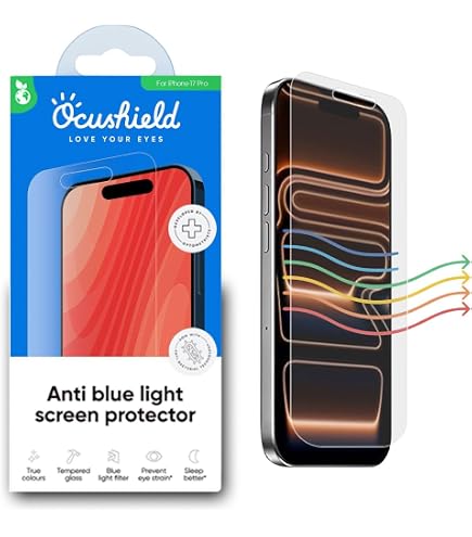3 Pezzi Pellicola Protettiva per iPhone 14 Pro Max, Anti Luce Blu Protezione Schermo in Vetro