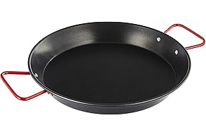 Garcima Paellera Valenciana Antiadherente para 4 Personas 30 cm, Acciaio, Nero