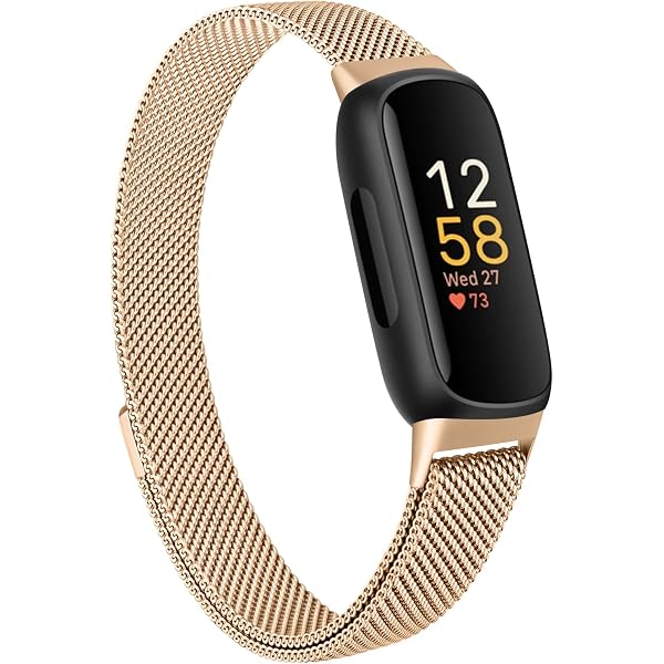 Fit Bit Bracelet Métal VANCLE Pour Fitbit Inspire 3 - Fermoir Magnétique - Ajustable 150-220 Mm Bracelet Métal Magnétique Vancle