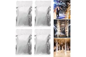 FODEXAZY 200g Macchina di Effetto Stage Polvere, Attrezzatura Speciale Macchina Granulata Metallo Polvere Altezza 3-16 Piedi per Festa di Nozze DJ Disco Stage Concerto TV Show, 4 PZ