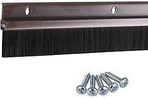 Buy It Better Door Bottom Draught Excluder Brush Strip Sweep Seal 5 Pack Brown PVC