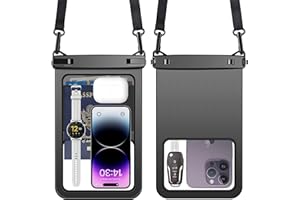 HAISSKY Funda Impermeable Móvil IPX8 Universal 2 Unidades Flotante Bolsa Impermeable para Teléfono, Bolsa para Móvil Estanca waterproof bag para iPhone 15 14 13 12 Pro MAX 11 XR X Huawei Mate40 Pro hasta 7,5"