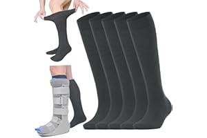 TJHDSF Nahtlose Erfassungsstiefel Socken 3er/5er Pack (Wählbar) | Orthopädische Ersatzstrümpfe für Walking Boots | Atmungsaktive Medizinische Schlauchsocken für Fracture Boot Casts, Damen & Herren