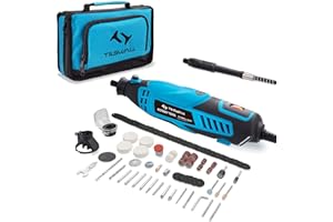 Tilswall 160W Multifunktionswerkzeug mit 6 Variable Drehzahl 8000-33000U/min, Rotationswerkzeug Set zum Gravieren, Bohren, Schneiden, Schleifen, Polieren, Schärfen (107 Zubehören)
