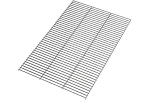 The Fellie BBQ Stainless Steel Grill Grate Replacement BBQ Heavy Duty 5mm Stainless Steel Cutable, Reusable Cooking Grates, 70x47cm