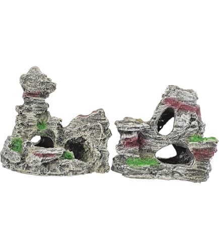 Vulcano Decorazione Acquario - Ornamento Con Bolle D'Aria Per Pesci, Resina - Foto 7