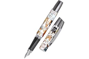 Online Penna stilografica Campus Fluffy Cats, penna stilografica per destrorsi, impugnatura ergonomica, pennino in iridio M, cartucce di inchiostro standard, con cartuccia combinata, blu, 1 pezzo