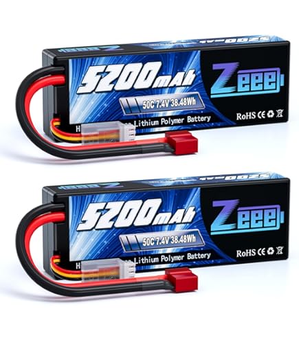 2 Pezzi Batteria Agli Ioni di Litio 7.4V 3000 mAh, Batterie Ricaricabili 7.4V con Spina Deans T, Caricabatterie USB, Batterie litio per Veicoli RC, Carri Armati, Auto, Robot 2 Pezzi Batteria Agli Ioni di Litio 7.4V 3000 mAh, Batterie Ricaricabili 7.4V con Spina Deans T, Caricabatterie USB, Batterie litio per Veicoli RC, Carri Armati, Auto, Robot