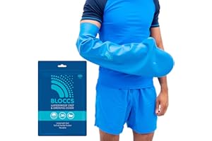 Bloccs Waterproof Cover for Plaster Cast Arm, Swim, Shower & Bathe. Watertight Protector - ALA72 - Adult Long Arm