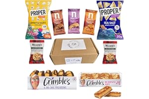 RUVO Gluten Free Hamper - Coeliac Gifts Set Including Mr Crimbles Chocolate Macaroons, Proper Chips Sea Salt & More. This hamper is for Celiacs or Anyone Following a Gluten Free Diet.