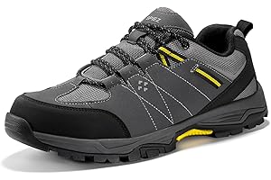 SPIEZ Zapatos de Seguridad Unisex, Zapatillas de Trabajo Transpirables y Ultra-Resistentes para Industria, Almacén y Outdoor, Negro Gris EU35-46