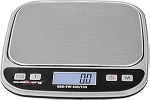 Steinberg Systems - SBS-TW-500/10G – waga stołowa waga kuchenna waga precyzyjna waga pocztowa (cyfrowa, 500 g / 0,01 g, 13 x 10 cm, wstępnie skalibrowana, LCD)